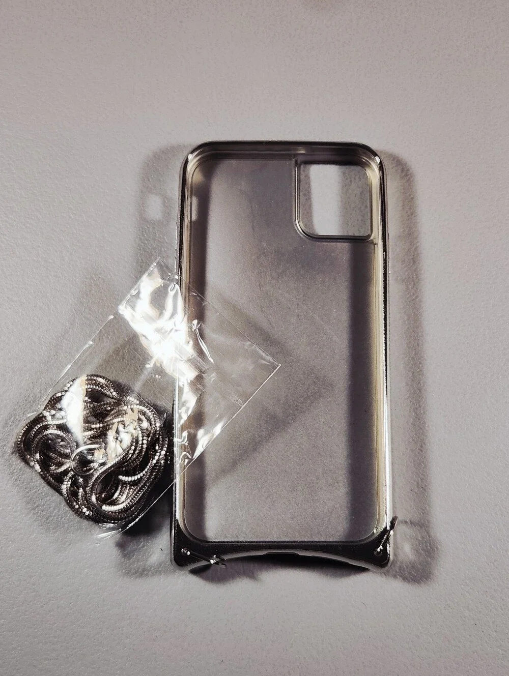 Silver Rhinestone Bling iPhone 11 Case Crossbody Lanyard Crystal Diamond Purse